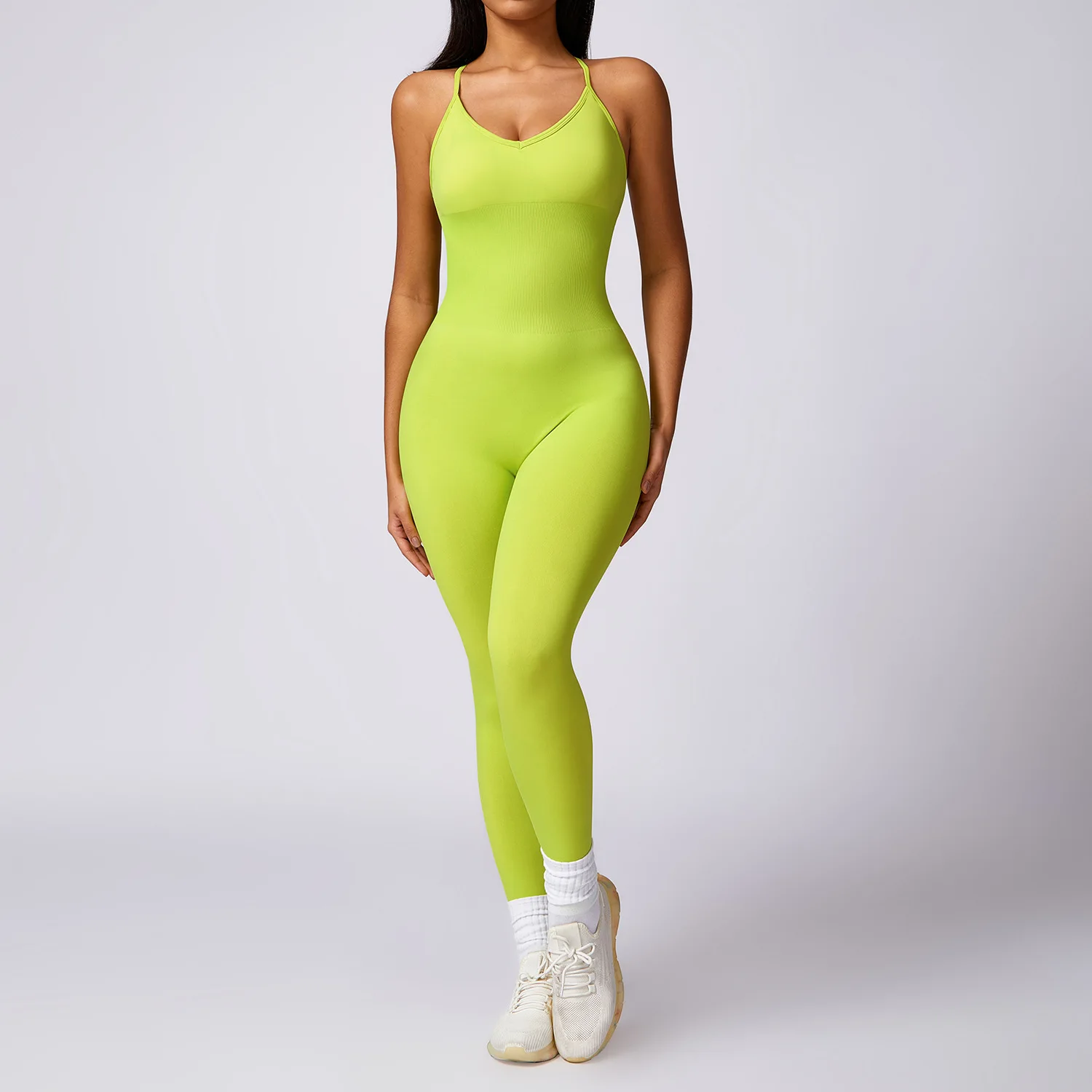 Women Full Seasons Casual Fitness Sporty Playsuit Bodycon Jumpsuit Sleeveless Slim Activewear All In One Jumpsuit Clothing Lady