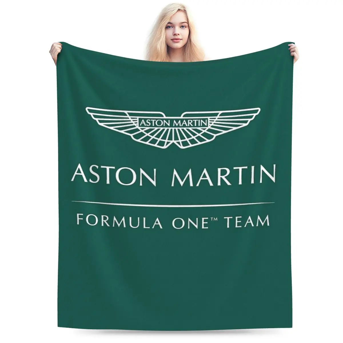 Aston Martin F1 Blanket Soft Warm Flannel Throw Blanket Plush for Bed Living room Picnic Travel Home Couch