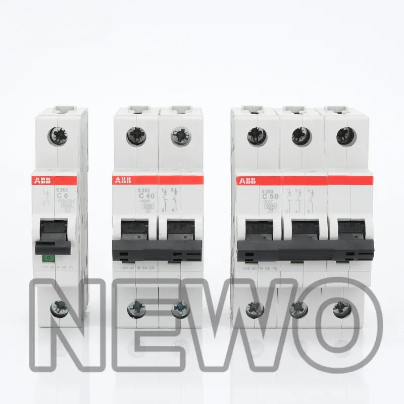 Original ABB Miniature Circuit Breaker S200 Series C Type 1P 2P 3P 4P 1A 2A 3A 4A 6A 10A 16A 20A 25A 32A 40A 50A 63A 80A 100A