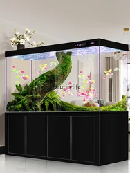 Living Room Fish Tank Large Change Water Self-Circulating Light Luxury Glass Ecological Aquarium