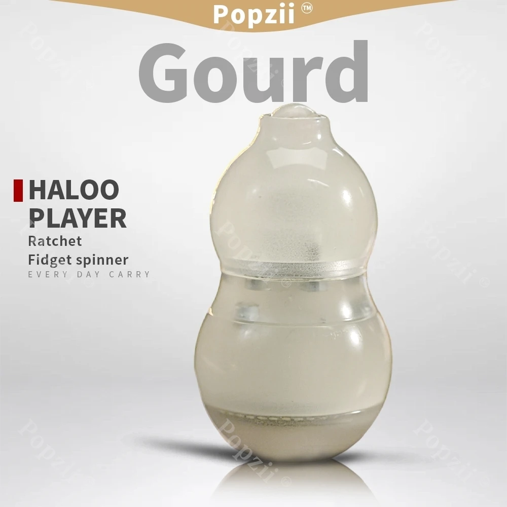 HALOOPLAYER EDC Luminous Gourd Fidget Spinner Haptic Coin Mechanical Ratchet Coin Office Stress Relief Gadgets Anxiety Toys