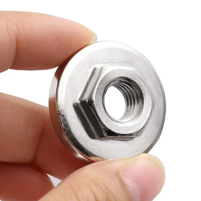 Angle Grinder Nuts Hex Nut Set Tools M10 Stainless  For 100 Type Angle Grinder Chuck Locking Plate Quick Clamp Power Tools