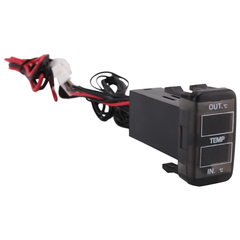 A11M-Dual Temperature Display Inside And Outside The Car Dual Temperature Sensor For Toyota Corolla Reiz Prado Prius