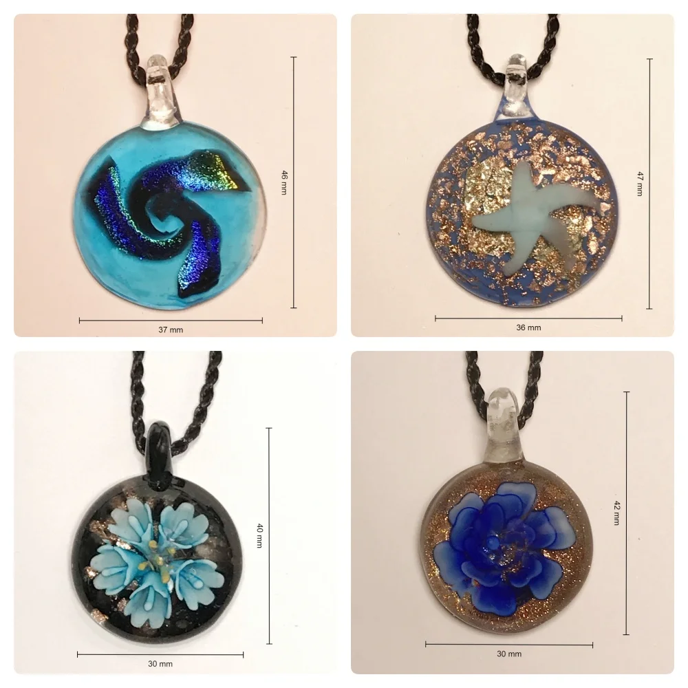 Handmade Murano Glass Pendant Women\'s Necklace Multiple Style Unusual Shaped Glass Jewelry Fit Wedding Party Surprise Gifts