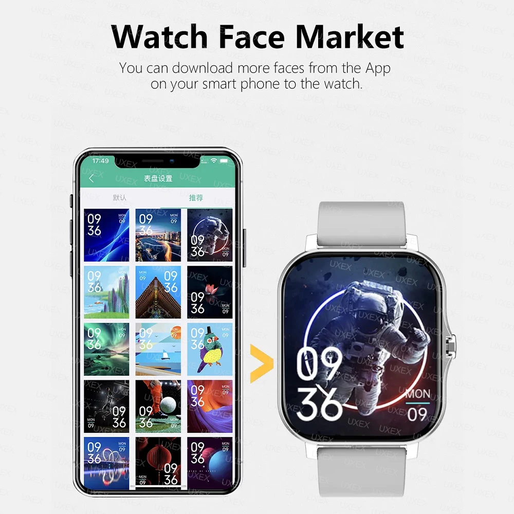 ساعة ذكية عصرية للياقة البدنية، ساعة رياضية لمراقبة القلب، ساعة ذكية بلوتوث، تشغيل الموسيقى، 1.83 بوصة، ساعات كلاسيكية للنساء #6