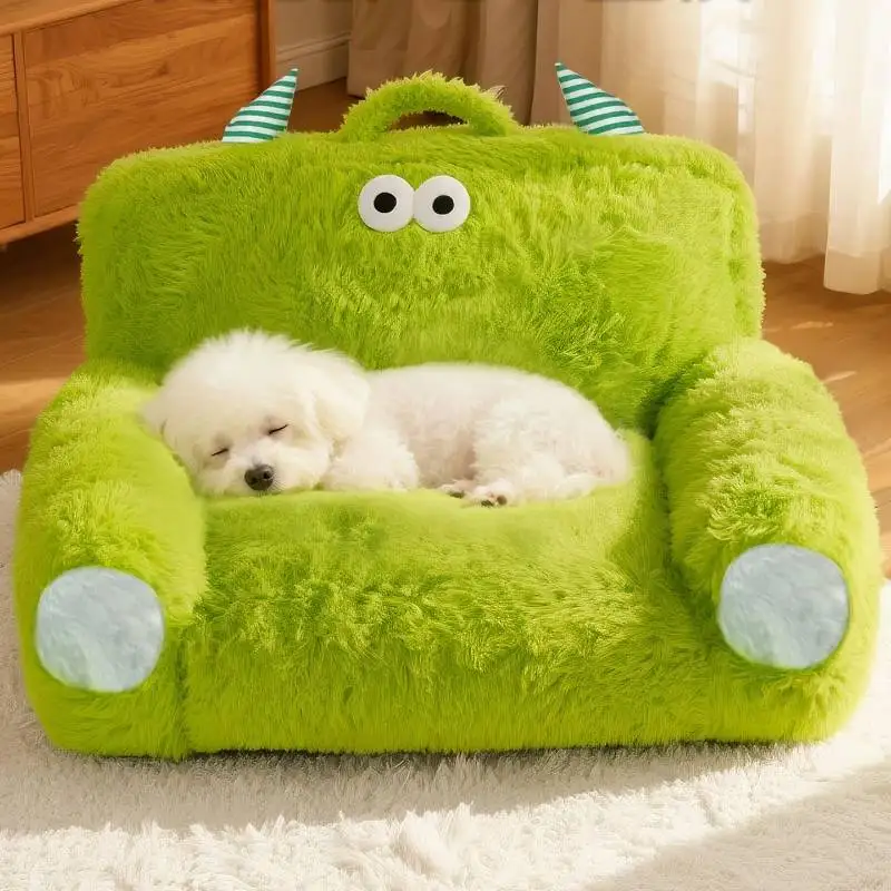 

Australia Cotton Green Dog Kennel Unique Cute Plush Designer Dog Supplies Indoors Modern Luxury Camas Para Perros Dog Furniture