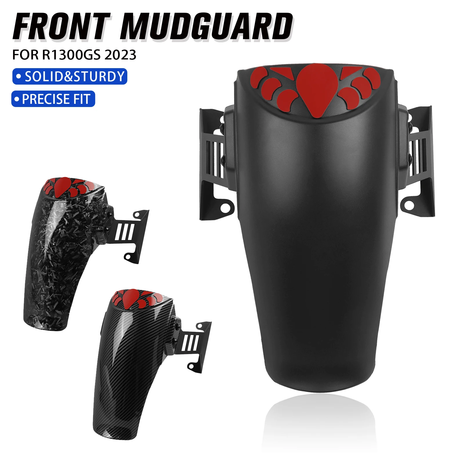 Front Mudguard Fender Extender Extension R1300GS Wheel Mudguards Splash Guard With Bracket For BMW R 1300 GS R1300 GS 2023 2024