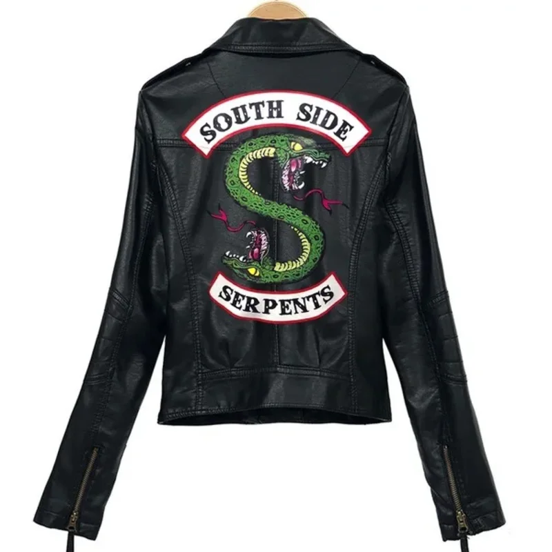 zizi 2025 Riverdale steampunk Jacket Women Fashion PU Motorcycle Jackets Southside Serpents Artificial Leather Motorcycl
