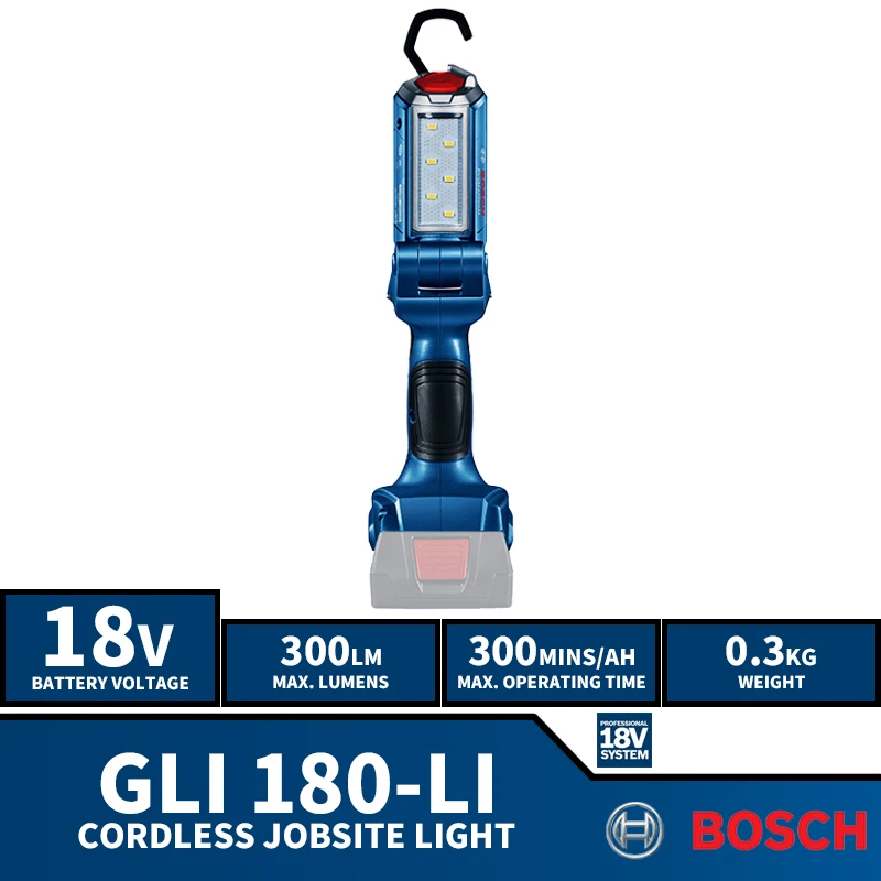 BOSCH GLI 120-LI GLI 180-LI akumulatorowa lampa robocza LED 12V 18V elektronarzędzia litowe