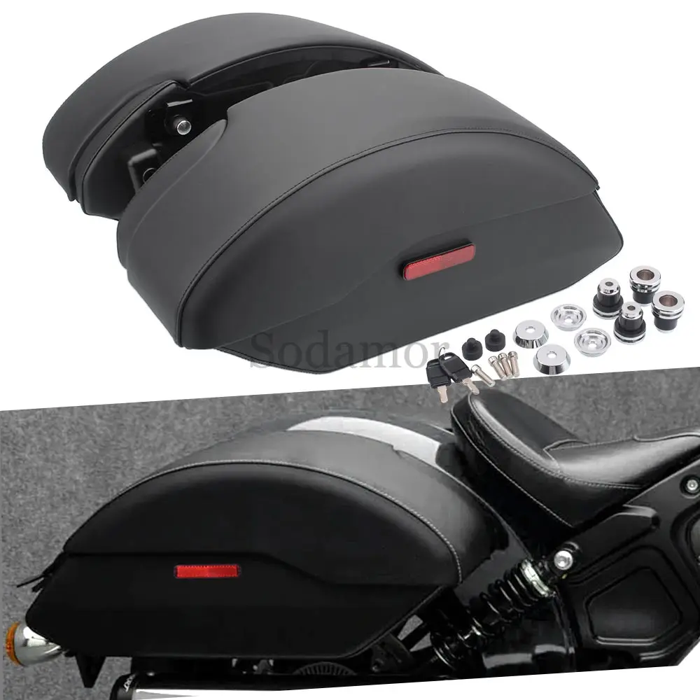 

Аксессуары для мотоциклов, 1 пара седельных сумок с катушками для крепления седельной сумки, черные, подходят для индийского скутера, 100-летия 2020