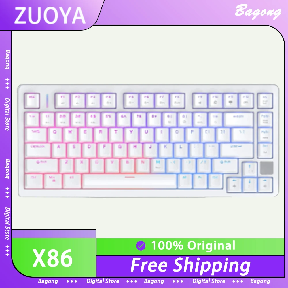 

ZUOYA X86 Mechanical Keyboard Magnetic Switch Gaming Keyboard Hot Swap Quick Trigger RGB Backlight GATERON Magnetic Axis Switch