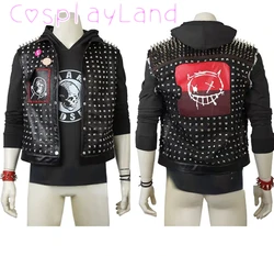 Game Watch Dogs 2 Wrench Cosplay Punk Hoodie Vest Mask Costume Props Party Suit for Halloween Men Outfit Role Play Cosplay