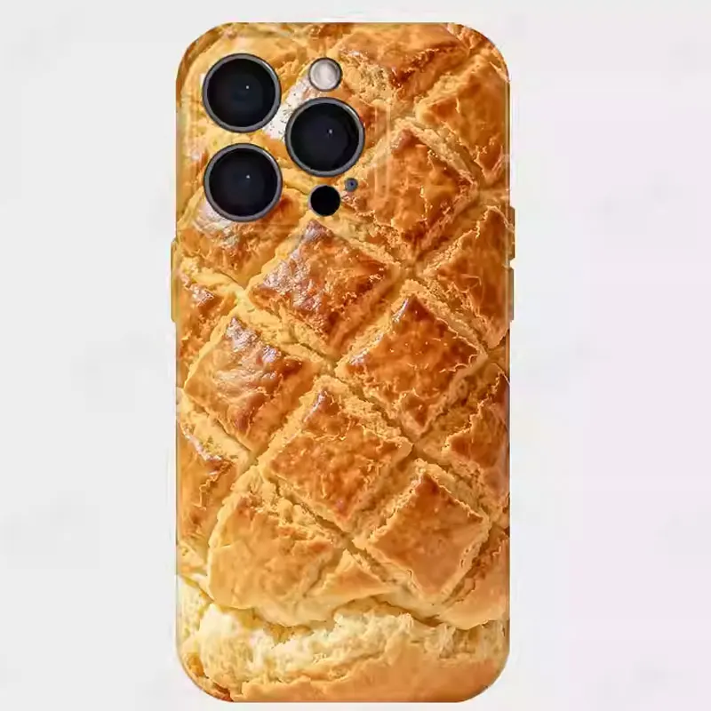 

Креативный и необычный чехол для телефона с узором в виде хлеба для iPhone 17 Pro Max, 16 Pro, 15 Plus, 14, 13, 12, 11, Xs Max. Защитный чехол на заднюю панель.