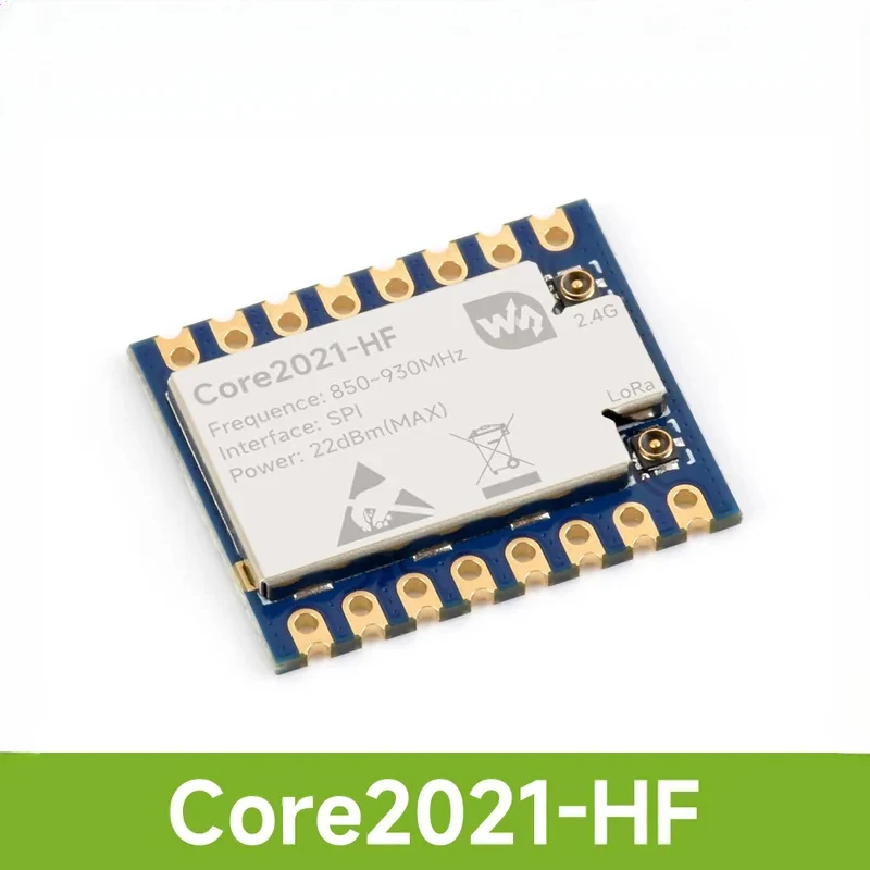 Waveshare Core2021 LF/HF Dual-Band LoRa Module, Based on LR2021 Transceiver, Supports Sub-GHz, 2.4GHz And 1.5~2.5GHz Frequency