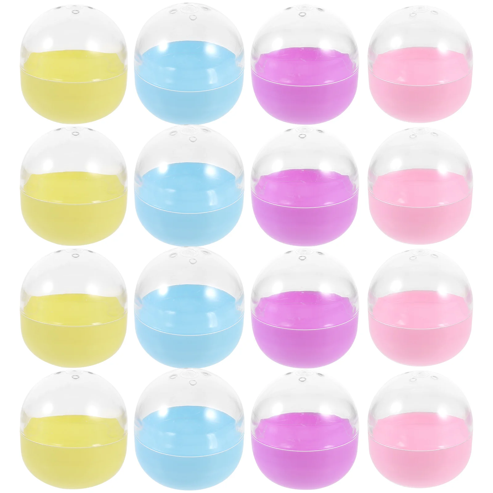 50 Pcs Shell Empty Ball Fillable Round Capsules Plastic Wrapping Bulk Toys Gumballs Vending Machine Twisting Plaything