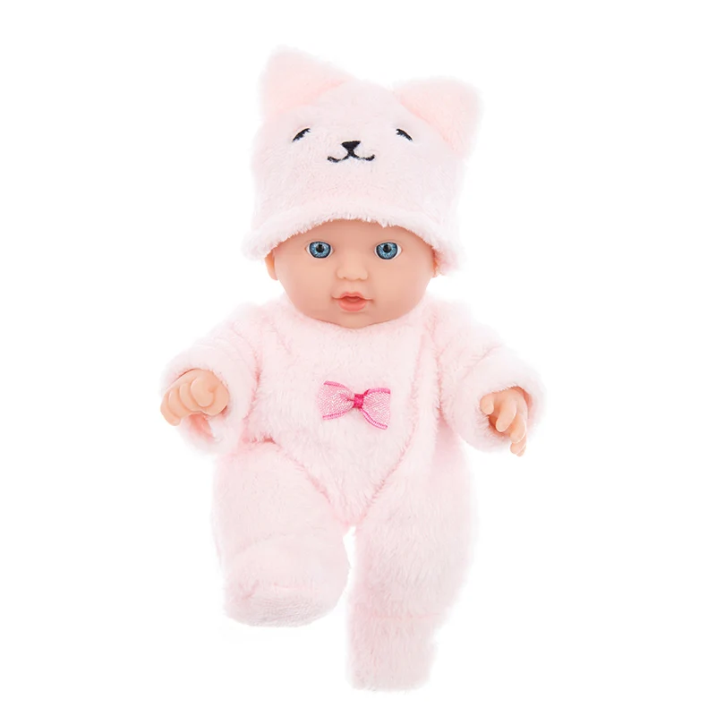 8 Inch/20 cm Baby Doll With Plush Bear Pajamas 6
