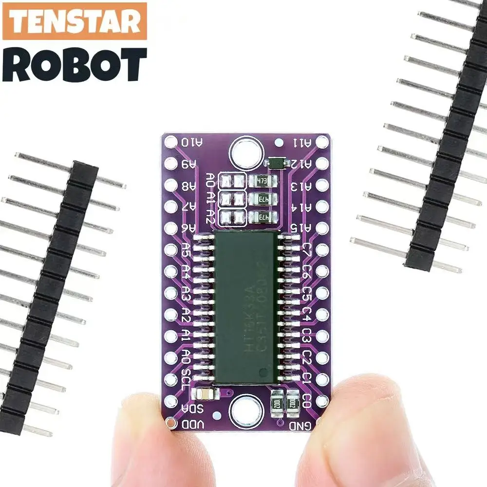 TENSTAR HT16K33 16x8 LED Dot Matrix Drive Control Module Digital Tube Driver Development Board