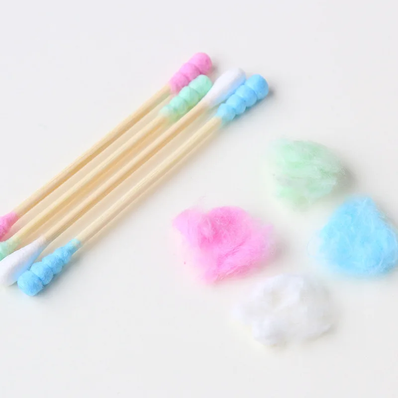 200/400PCS Pack Double Head Cotton Swab Women Makeup Cotton Buds Tip Medical Wood Sticks Nose Ears Cleaning Health Car