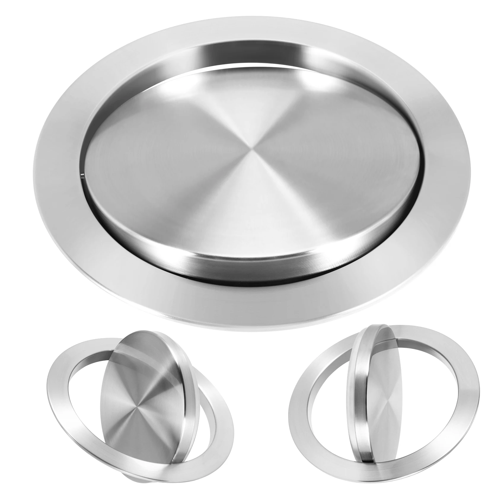 الفولاذ المقاوم للصدأ القمامة غطاء رفرف سلة المهملات غطاء فلوش المدمج في التوازن سوينغ رفرف غطاء القمامة لطاولة المطبخ العلوي D