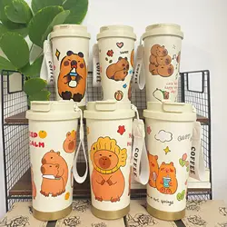 Cartoon Capybara Insulated 316 Stainless Steel Mug Capybara Coffee Cup Portable Water Cup Students Vehicle-mounted