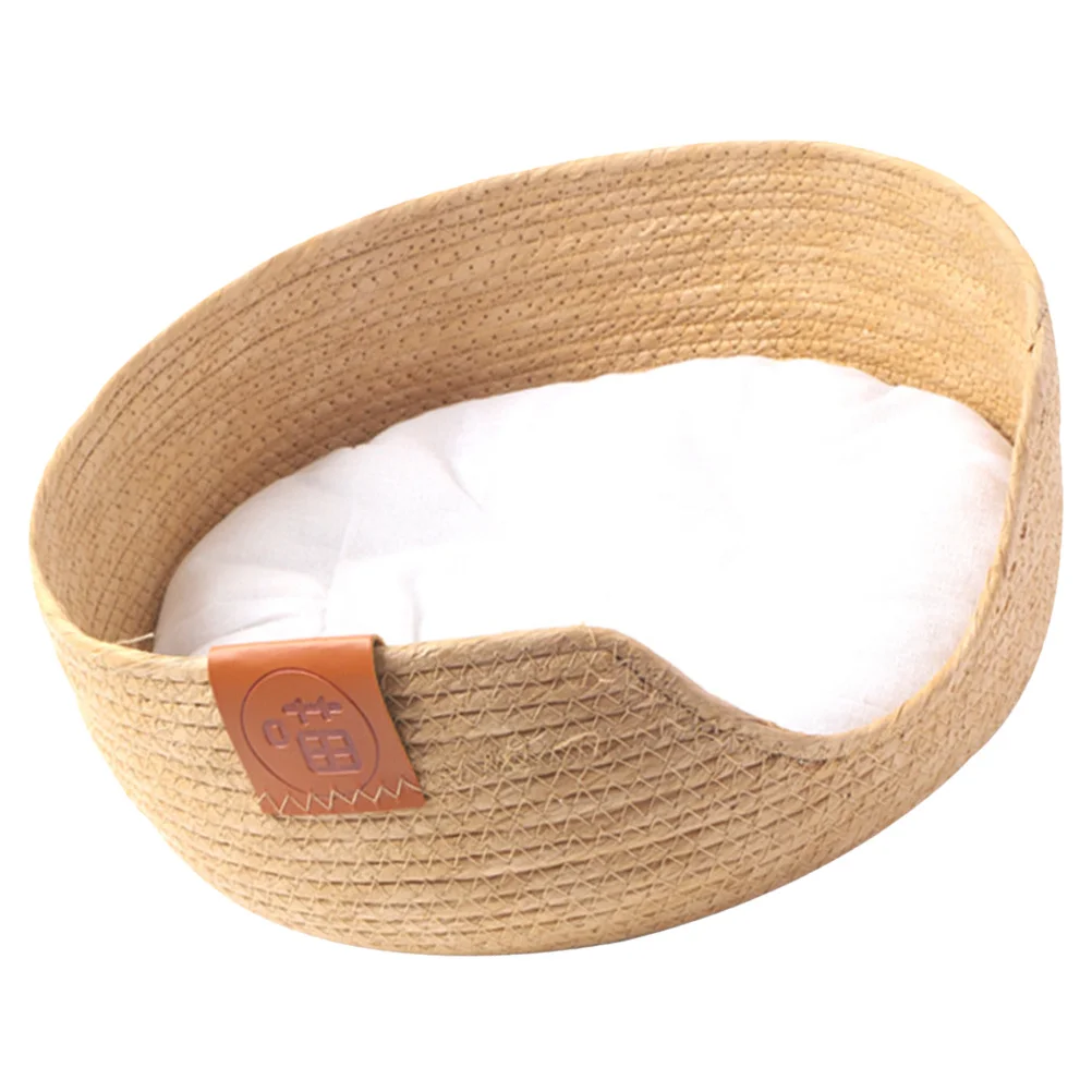 

Comfortable Pet Nest Woven Cat Bed for Summer Use Breathable Design Easy Clean for Cats Small Dogs Pet Sleeping Solution