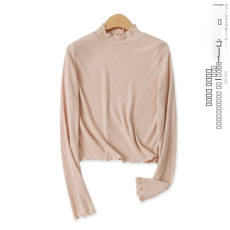 

Модный вязаный длинный свитер свека, женский облегающий свитер с накладкой и деревянной отделкой, универсальное осеннее новое поступление