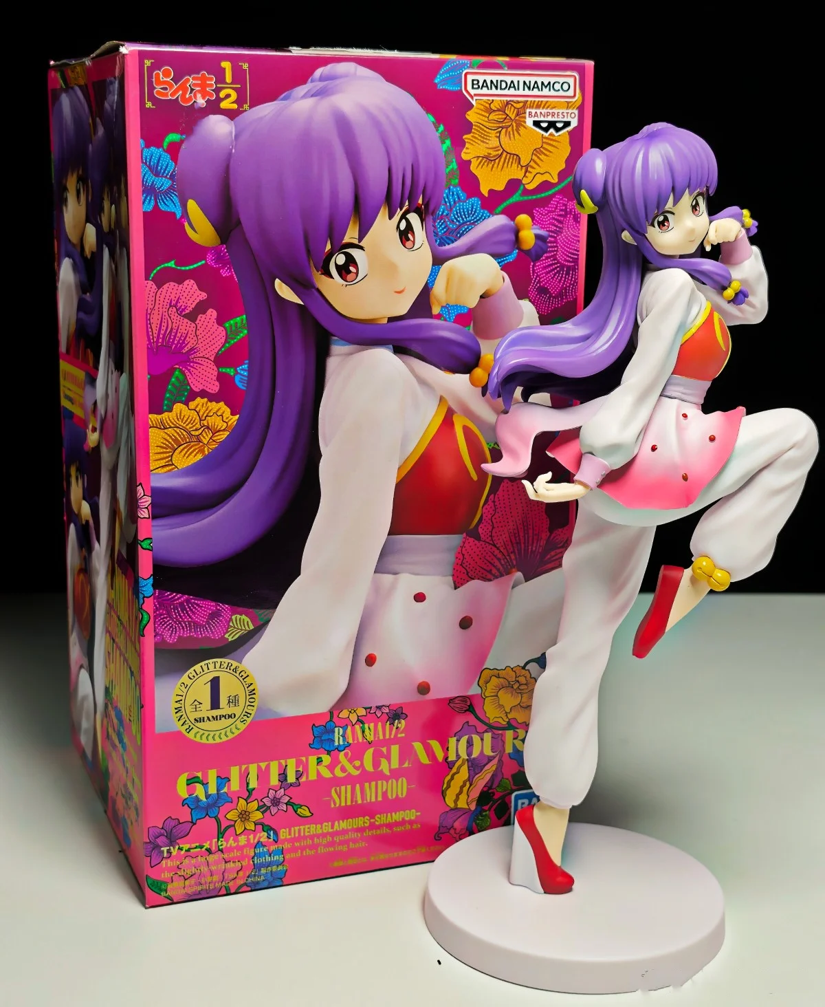 Original BANDAI Anime Ranma GLITTER GLAMOURS SHAMPOO Action Figure Toys PVC Model Collection Animation Figurine