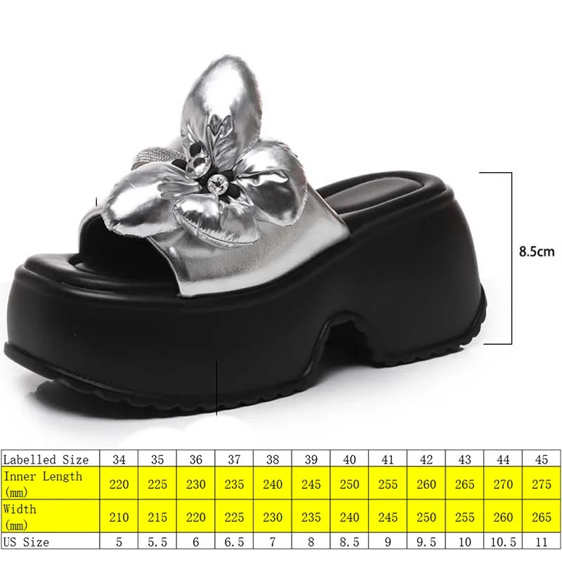 Fujin 7cm Microfiber Synthetic Leather Bling Summer Platform Wedge Fashion Slip on Women Peep Toe Sandal Slippers Pumps Shoes