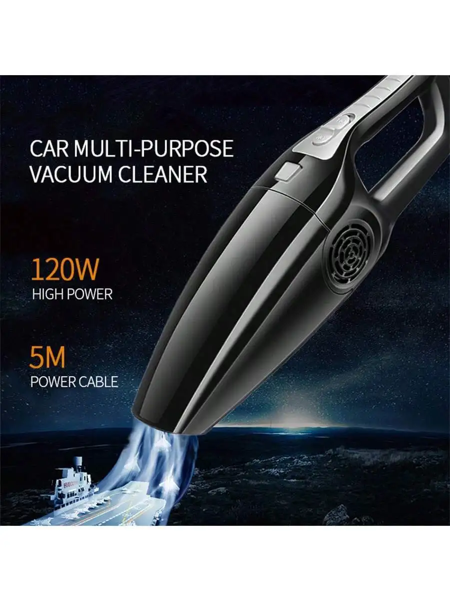 Мощный автомобильный пылесос двойного назначения для влажной/сухой уборки, беспроводной мини-автомобильный пылесос 5000 мбар