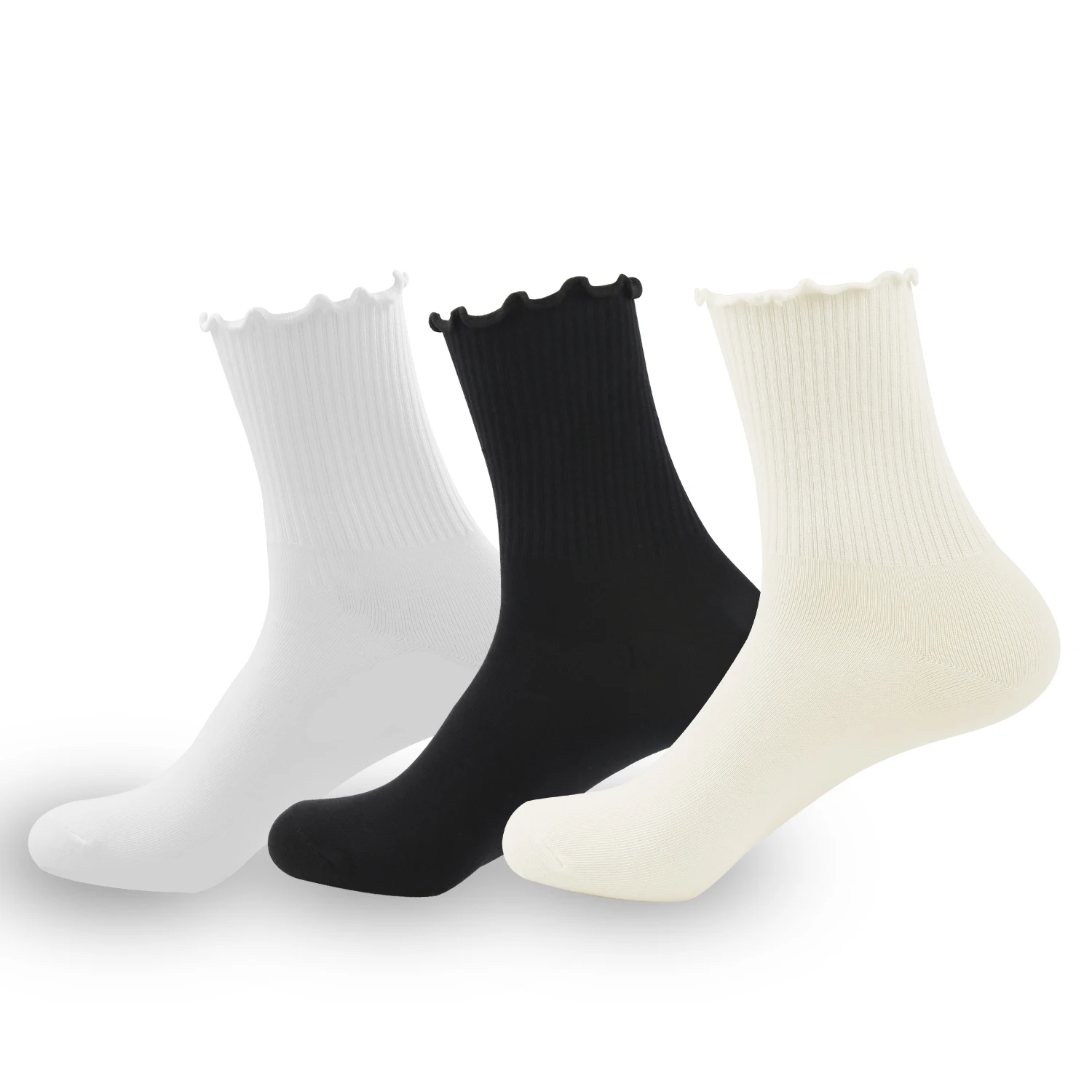 White fungus edge pile socks summer thin Japanese JK socks children Lolita Mary Zhen shoes cute lace mid tube socks