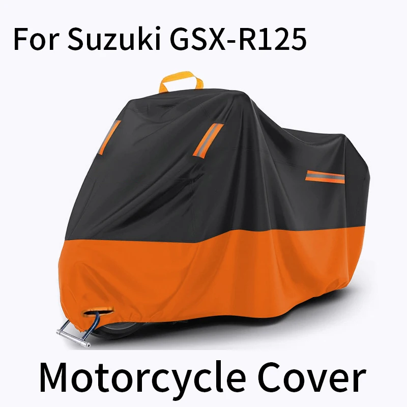スズキ-gsx-r125-オートバイ防水屋外カバー全天候保護-uv-雨防塵ヘビーデューティオックスフォード生地