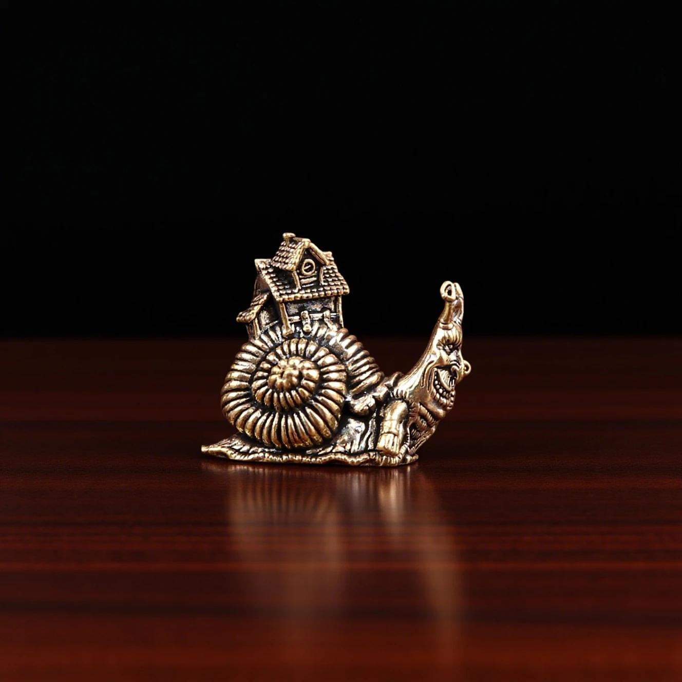 

Vintage Brass Snail with House Figurine - Creative Desktop Decor for Home/Office, Collectible Antique Art Ornament, Unique Gift