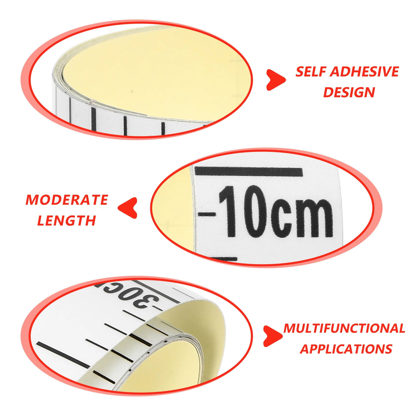 Pegatina de nivel de agua, regla de aluminio, autoadhesiva reflectante, escala de alta visibilidad para una medición precisa del nivel de agua en piscinas