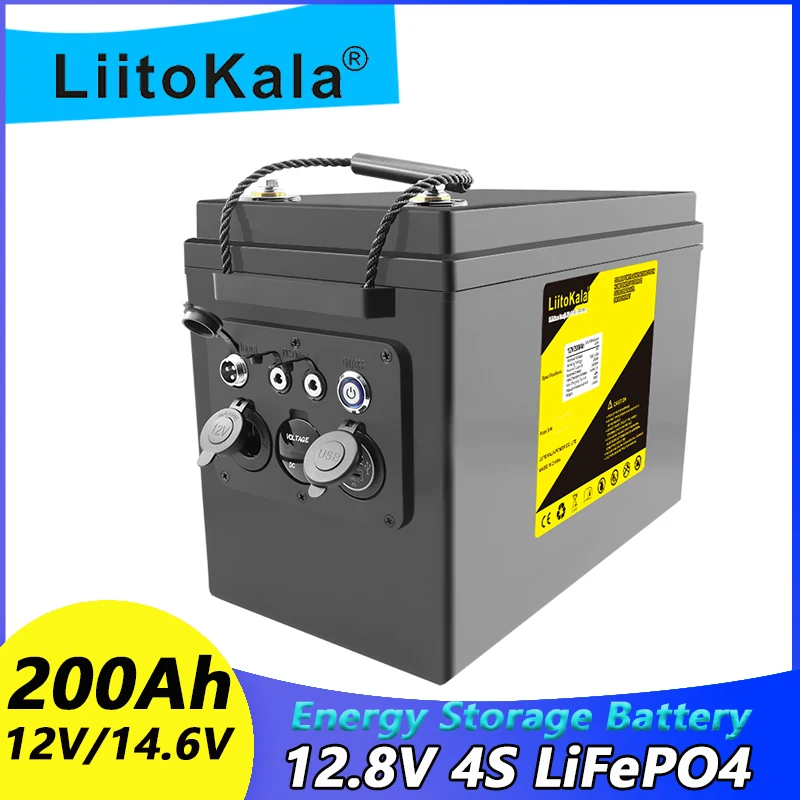 LiitoKala 12V 12.8V 200Ah 300Ah 40Ah 50Ah 60Ah 100Ah 120Ah 150Ah LiFePO4 Battery For RV Campers Golf Cart Off-Road Off-grid