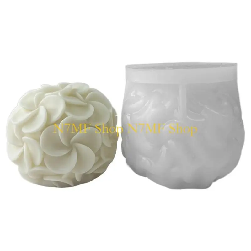 

N7MF Silicone Crafts Moulds Hydrangea Shaped Perfect Gift for DIY Hand-Making Lover