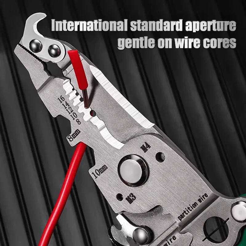 18 In 1 Foldable Wire Stripping Pliers Crimper Cable Cutter Crimping Pliers Terminal Hand Tool Maintenance Anti-Slip Stripper