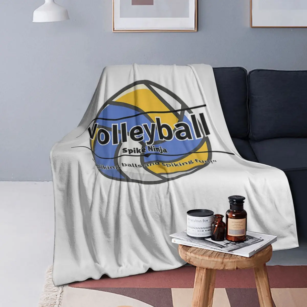 

Volleyball Funny Design Blankets Soft Warm Flannel Throw Blanket Cover for Bed Living room Picnic Travel Home Couch