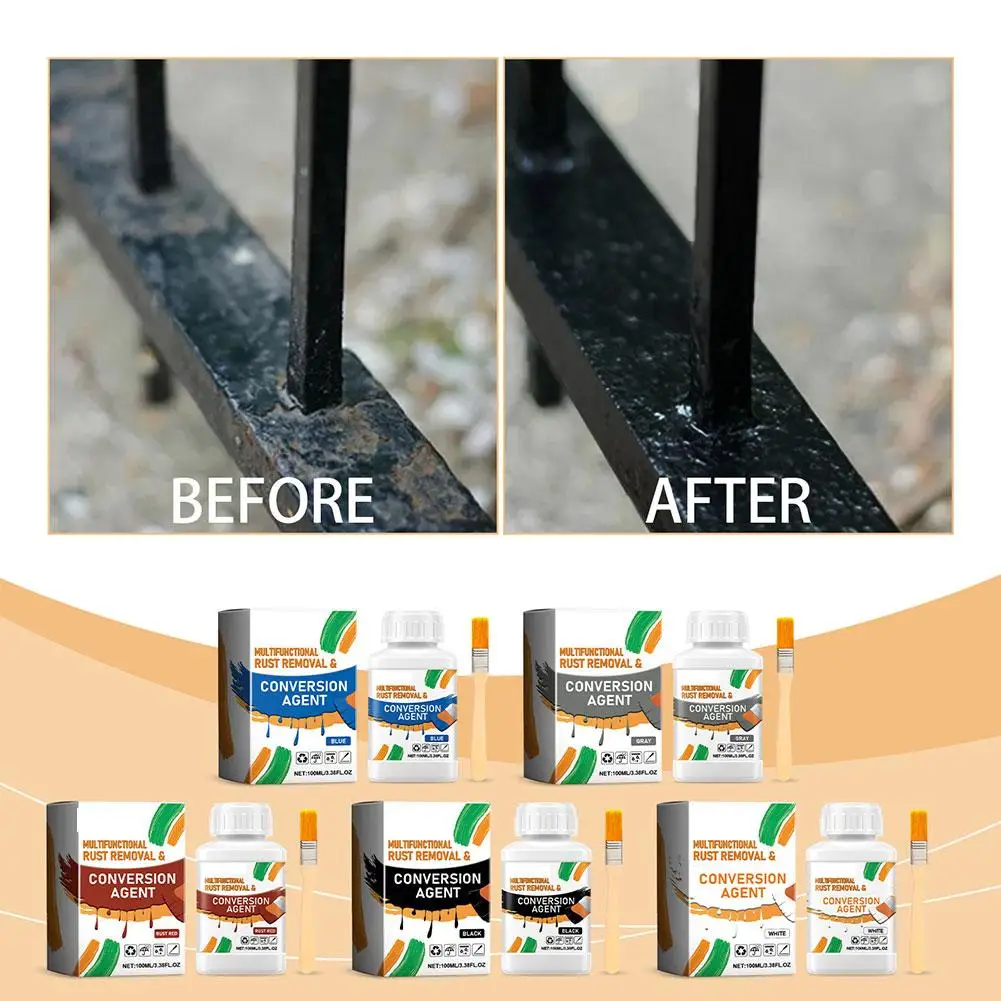 Multi Functional Rust Removal Conversion Agent Rust Removal Rust Prevention Metal Surface Accessories Iron Door Rust Cleaner