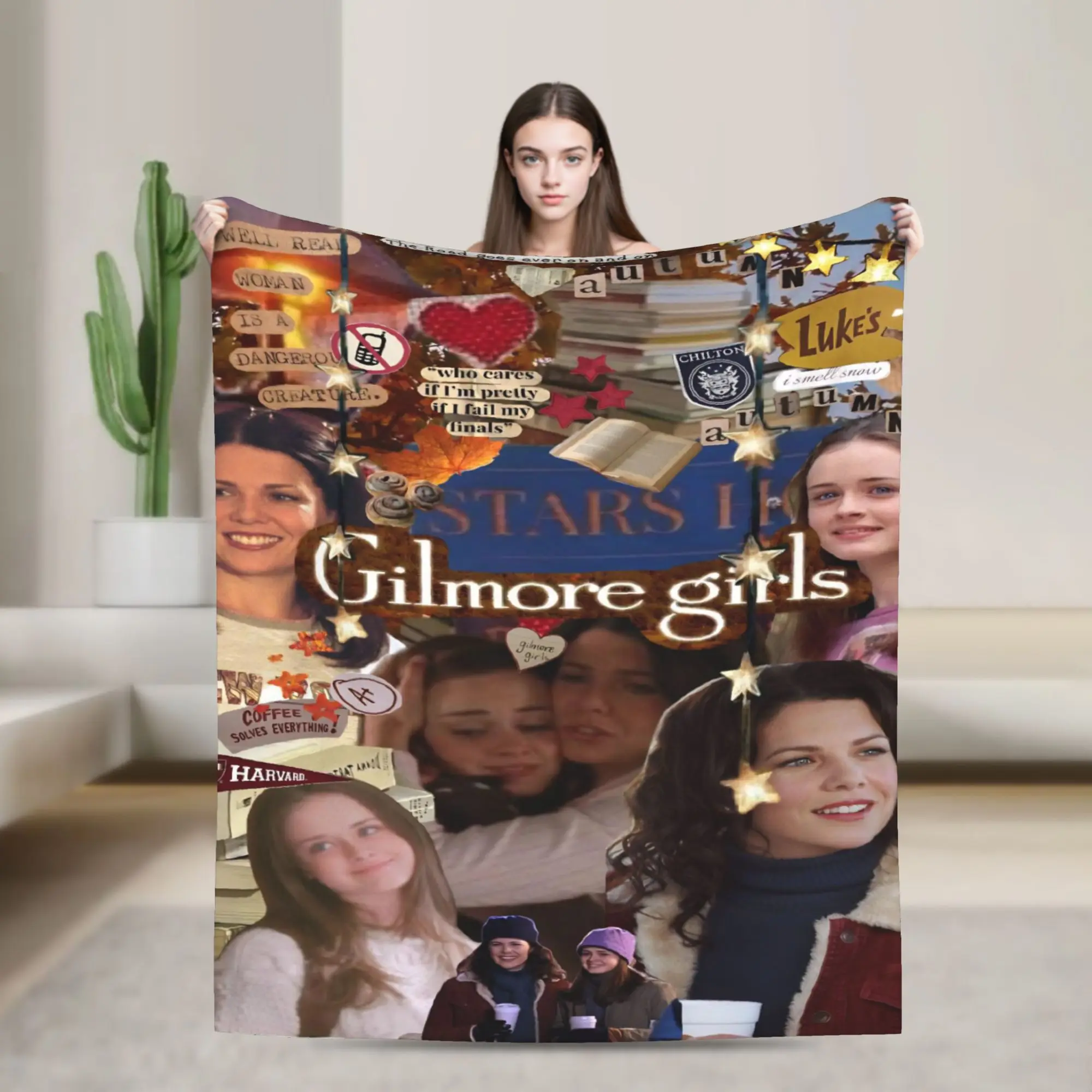 Gilmore meninas programa de tv cobertores qualidade quente macio lance cobertor inverno avião viagem quarto colcha engraçada