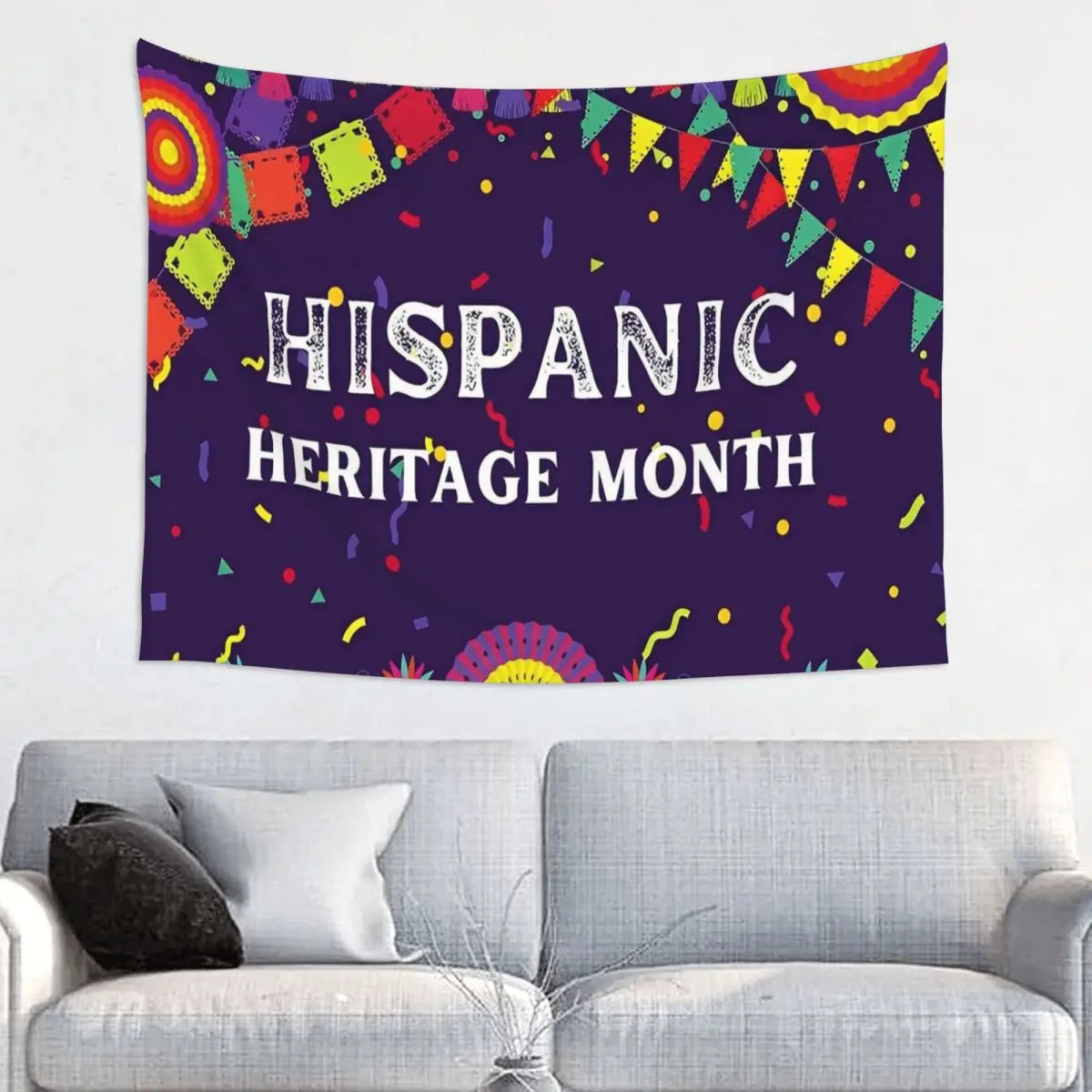 Celebrate Hispanic Heritage Month Tapestry Hippie Fabric Wall Hanging Wall Decor Background Cloth Retro Tapestries