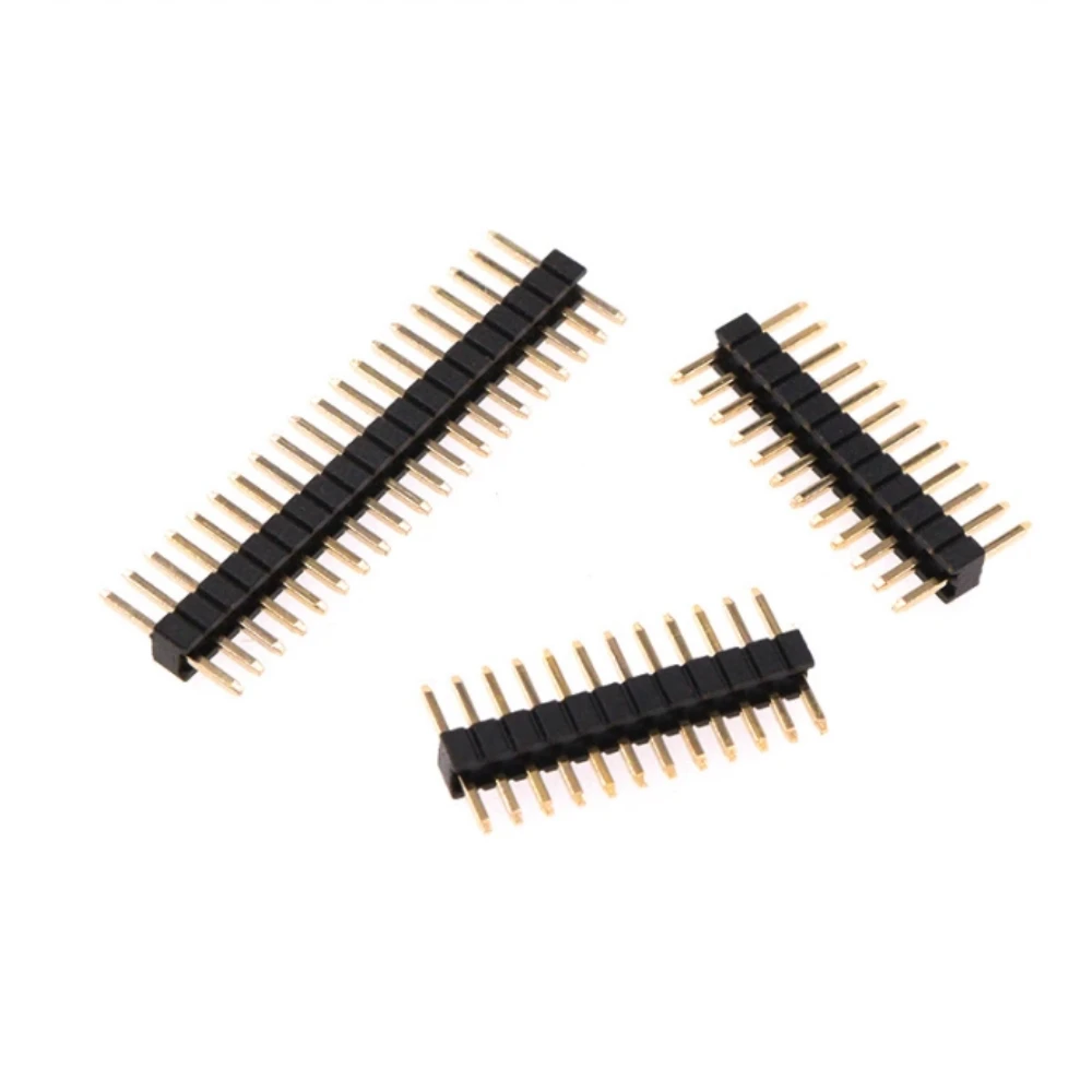 

100pcs 1.27mm 2/1*2P 3 4 5 6 7 8 10 12P Single or Dual Row Straight L7.2mm PCB Jumper Strip Rohs Gold-plated Male Pin Header