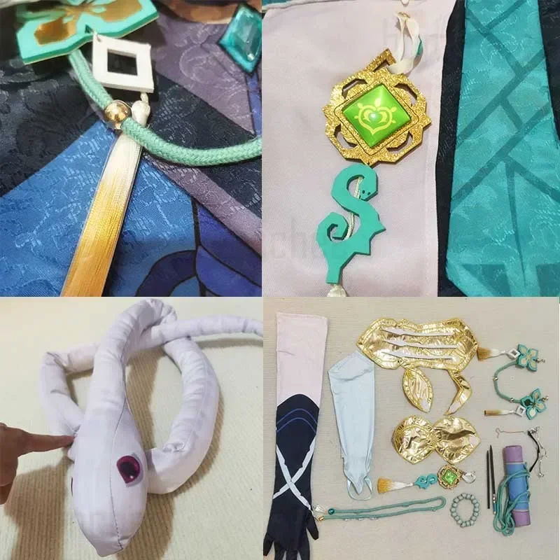 HomChee COS Impact Baizhu Cosplay Costume Wig Party Comic With Shopping Mall Full Set Cosplay Costumes For Men