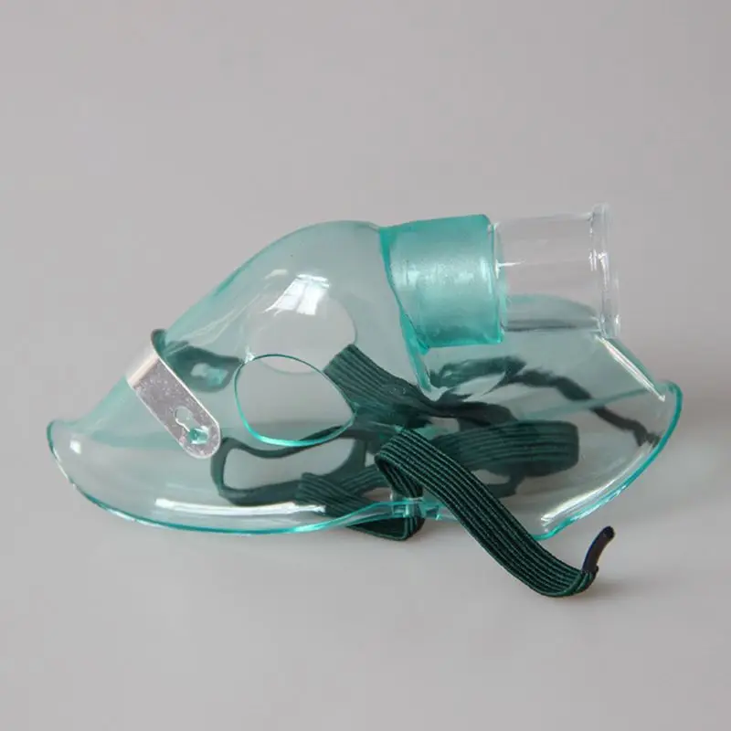 Прозрачная кислородная маска для взрослых с мягкой трубкой, регулируемым эластичным ремнем безопасности