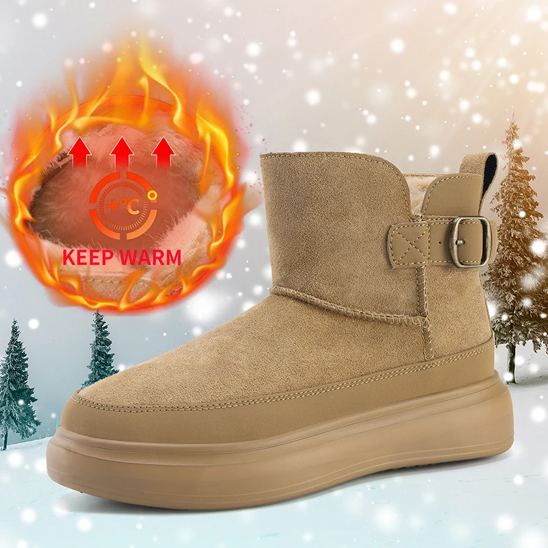 

Women Snow Boots British Style Ankle Boots Winter Female Ankle Boots for Women Classic Casual Shoes