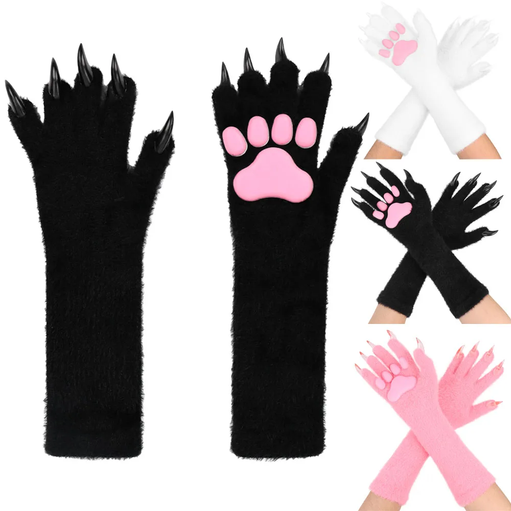 

Kig Beast Claws Косплей Кигуруми Меховой костюм Животное Пушистый коготь Перчатки Хэллоуин Карнавальное платье Вечерние костюмы Реквизит Делюкс