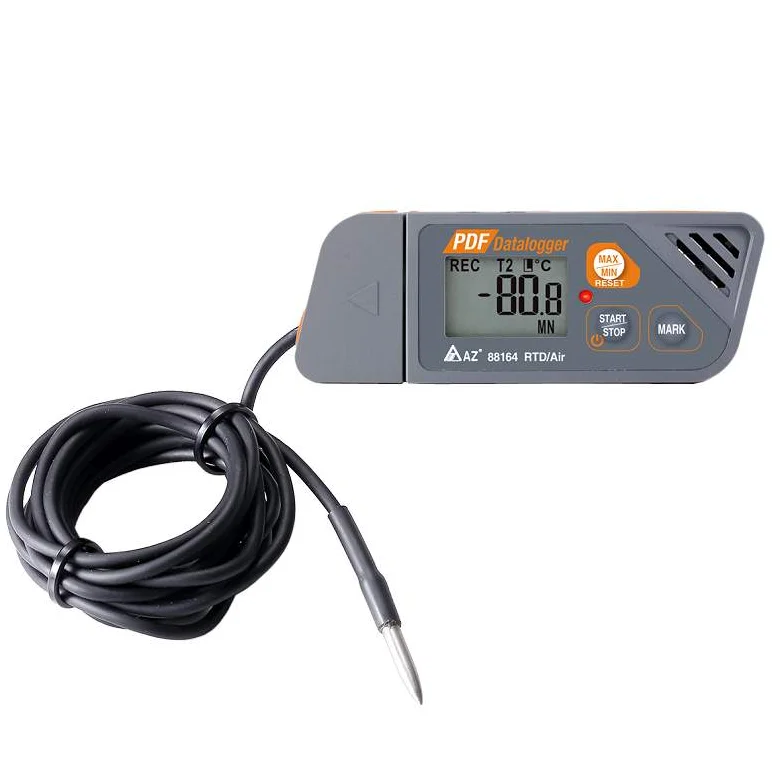 

AZ 88164 EB Ultra Low Temp. Recorder with RTD Pt1000 Probe