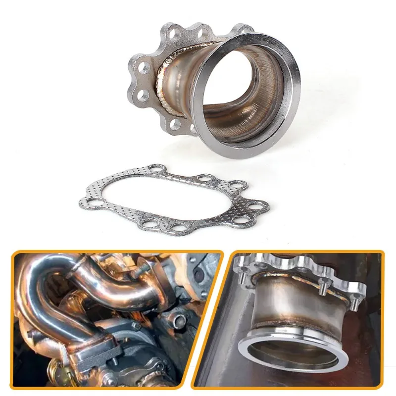 Auto Modification Parts 3 Inch Turbocharger 8 Hole Flange Base with Gasket for T25T28
