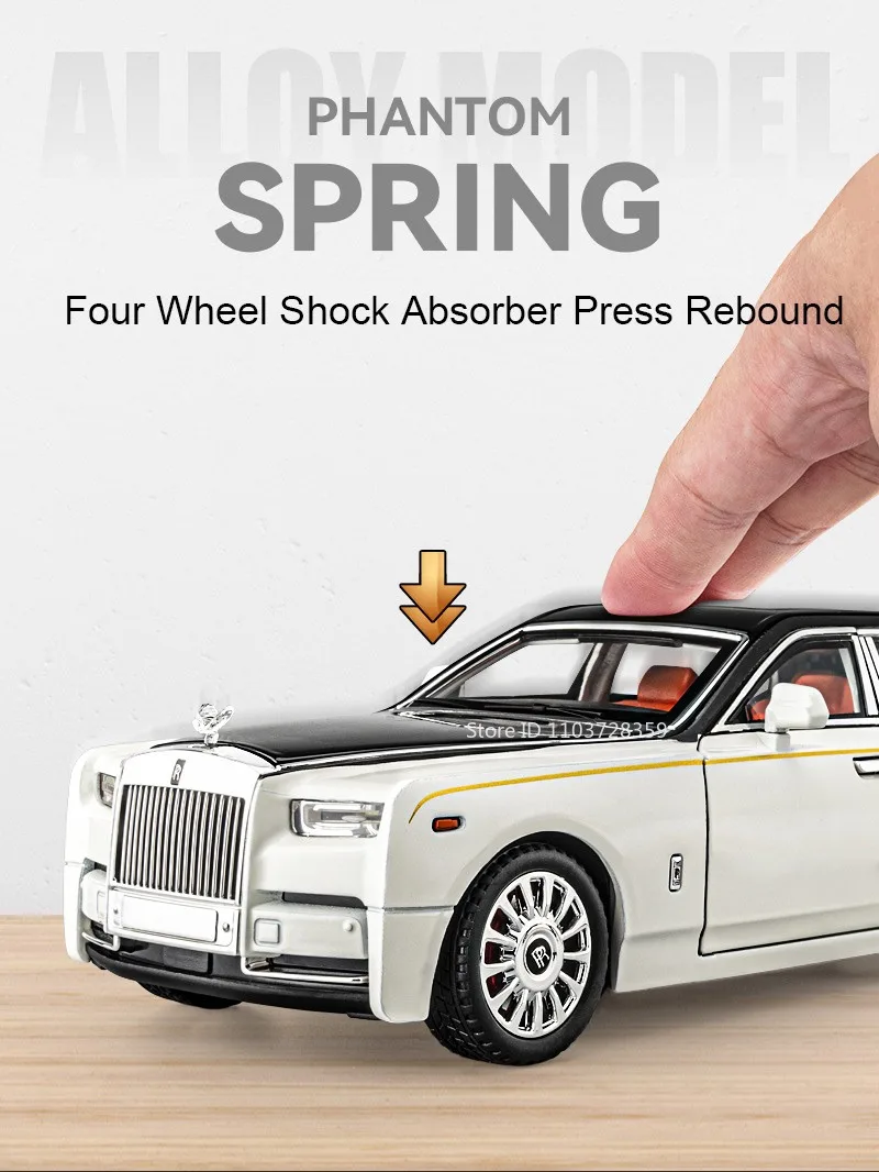 Maßstab 1:18 RS7 Rolls-royce Phantom-Auto-Spielzeugmodelle, Legierung, Druckguss, Stoßdämpfung, Türen, geöffnetes Soundlicht für Erwachsene und Kinder, Geschenke – Detail 33