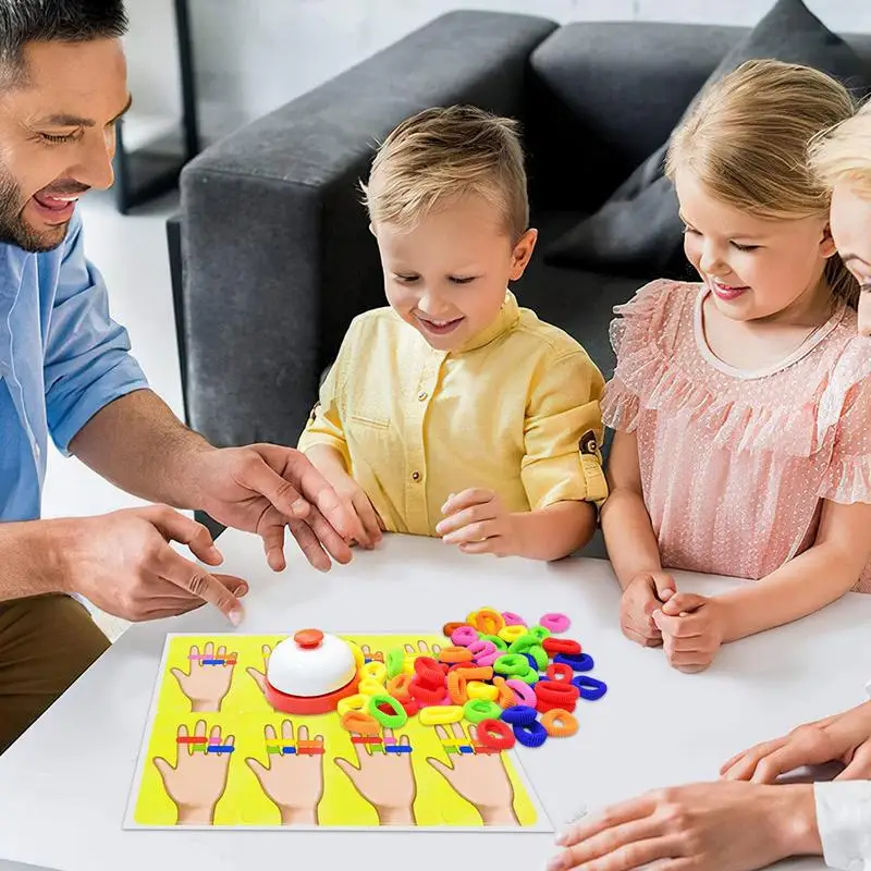 Familie Tischs piel Gummiband Armband bunte Bänder Fingers piel Multiplayer wettbewerbs fähige Eltern Kind interaktives Spielzeug