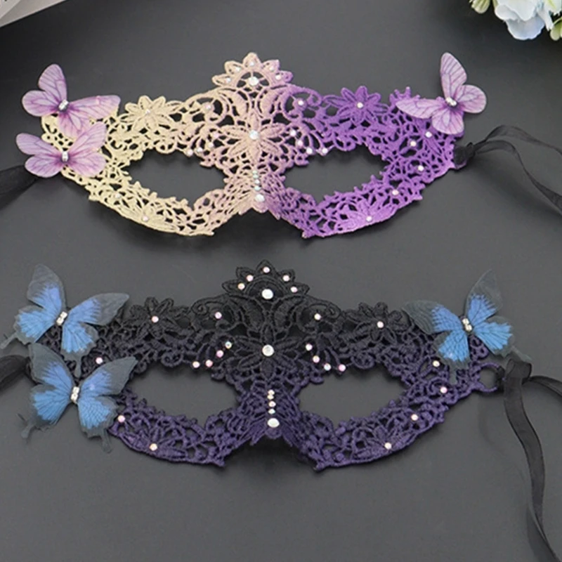 Femmes Sexy Lace Masquerade Mask Venetians Party Costumes Accessoires Half Face Cover Cosplay Props Eyemask pour les femmes